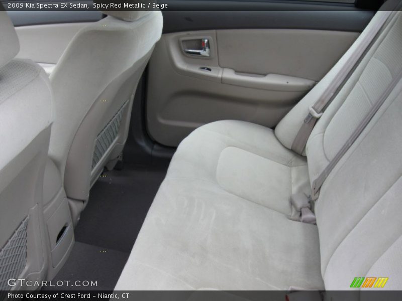 Spicy Red Metallic / Beige 2009 Kia Spectra EX Sedan