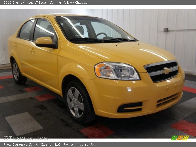 Summer Yellow / Charcoal 2010 Chevrolet Aveo LT Sedan