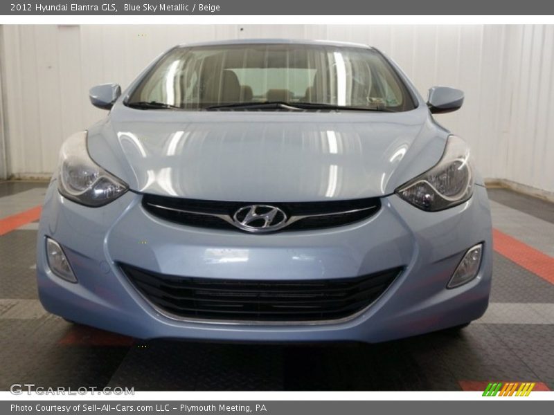 Blue Sky Metallic / Beige 2012 Hyundai Elantra GLS