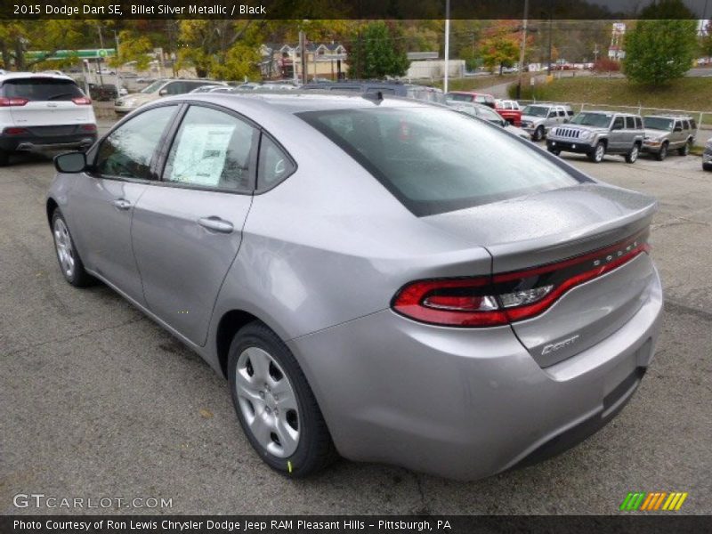 Billet Silver Metallic / Black 2015 Dodge Dart SE