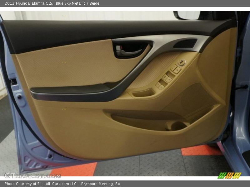 Blue Sky Metallic / Beige 2012 Hyundai Elantra GLS