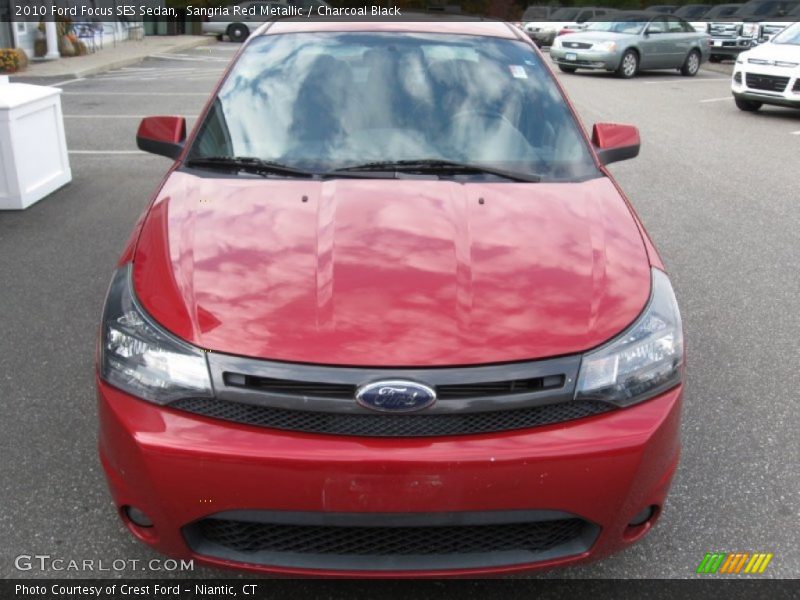 Sangria Red Metallic / Charcoal Black 2010 Ford Focus SES Sedan
