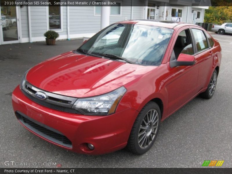 Sangria Red Metallic / Charcoal Black 2010 Ford Focus SES Sedan