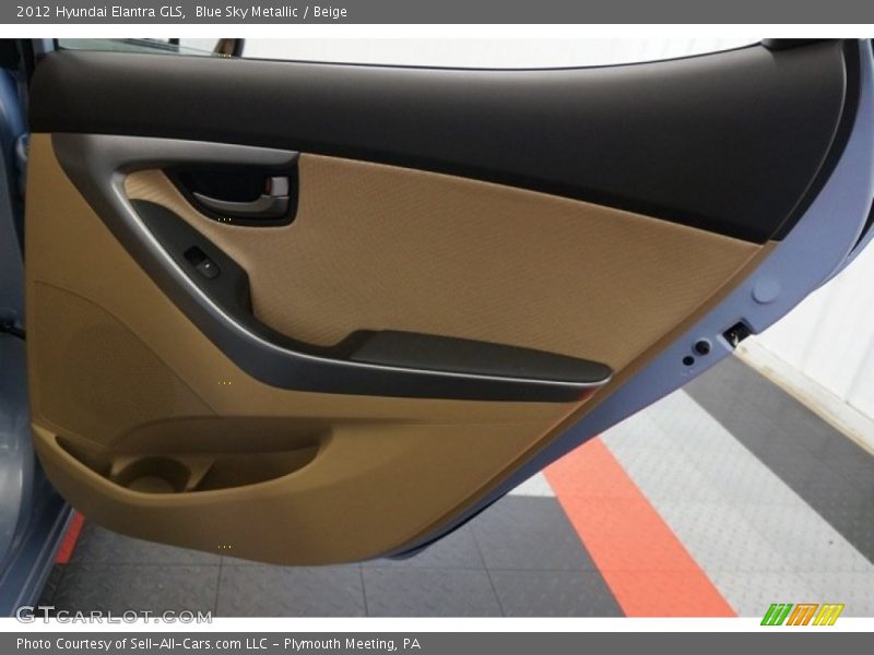 Blue Sky Metallic / Beige 2012 Hyundai Elantra GLS
