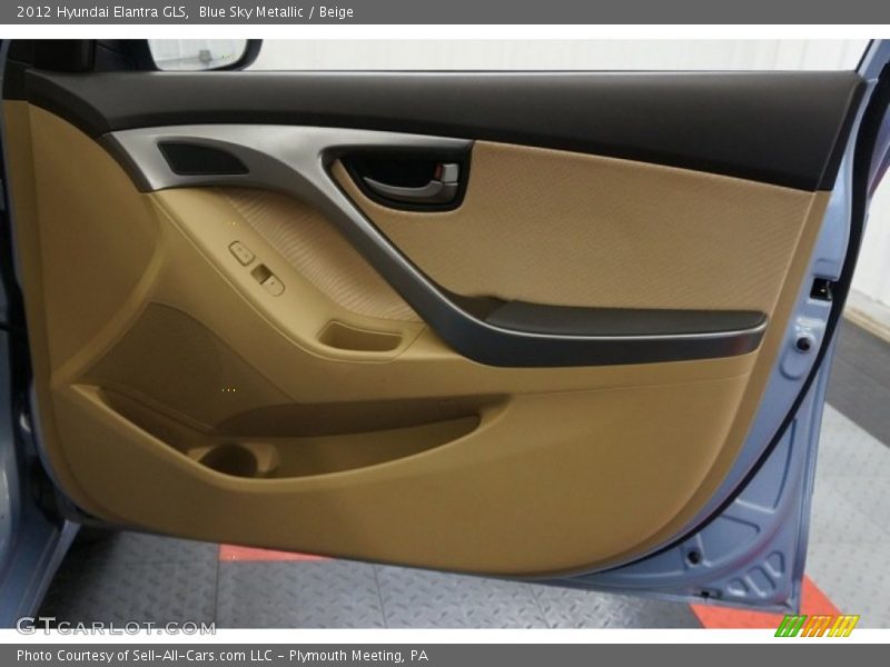 Blue Sky Metallic / Beige 2012 Hyundai Elantra GLS