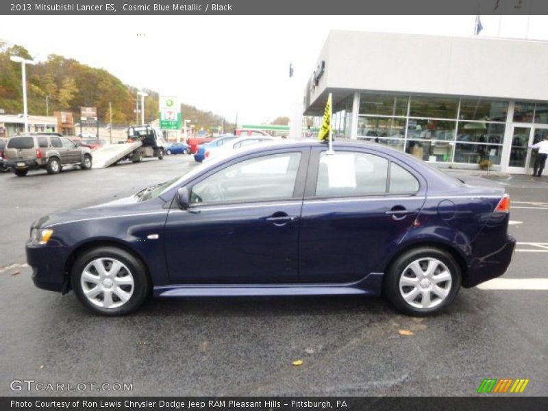 Cosmic Blue Metallic / Black 2013 Mitsubishi Lancer ES