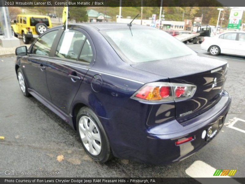 Cosmic Blue Metallic / Black 2013 Mitsubishi Lancer ES