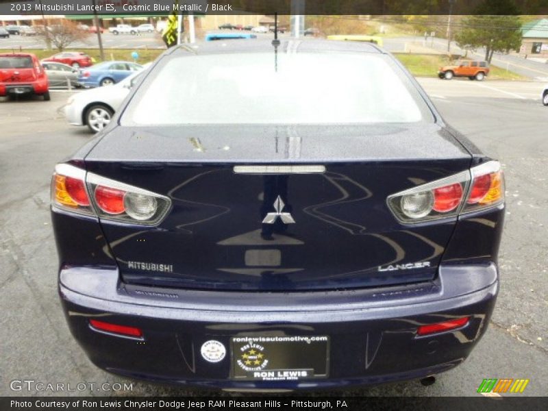 Cosmic Blue Metallic / Black 2013 Mitsubishi Lancer ES