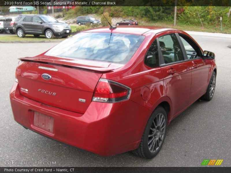Sangria Red Metallic / Charcoal Black 2010 Ford Focus SES Sedan