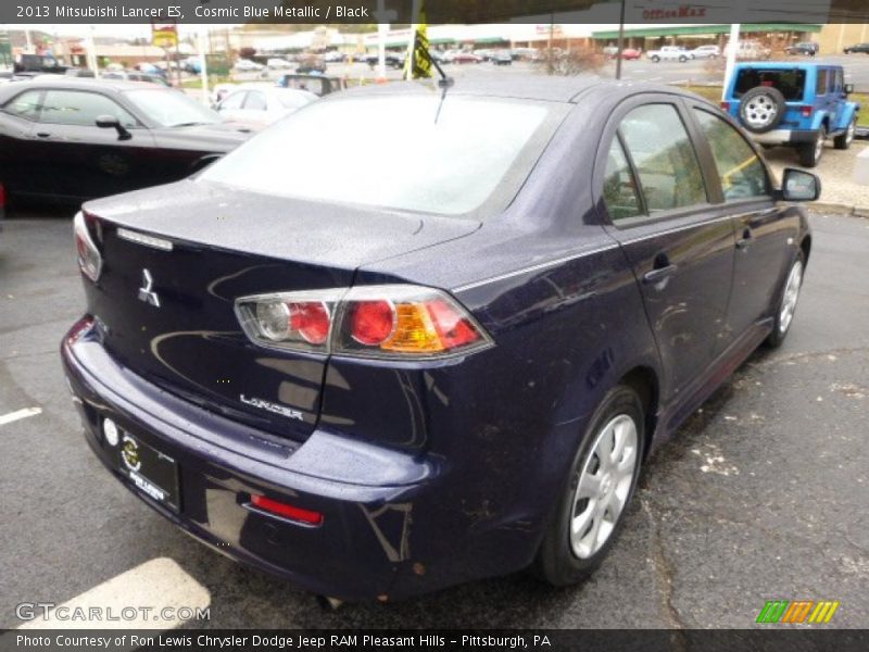 Cosmic Blue Metallic / Black 2013 Mitsubishi Lancer ES