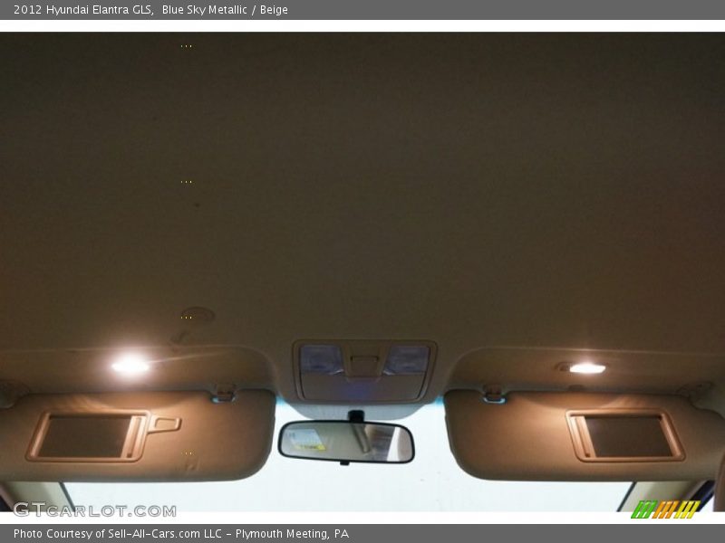Blue Sky Metallic / Beige 2012 Hyundai Elantra GLS