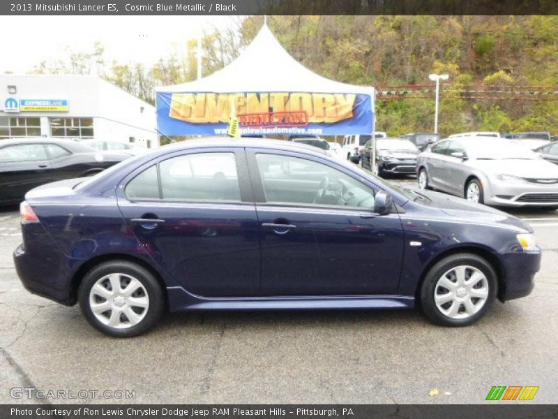 Cosmic Blue Metallic / Black 2013 Mitsubishi Lancer ES