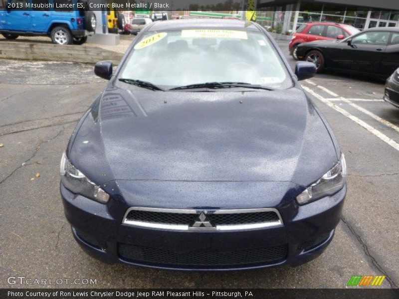 Cosmic Blue Metallic / Black 2013 Mitsubishi Lancer ES