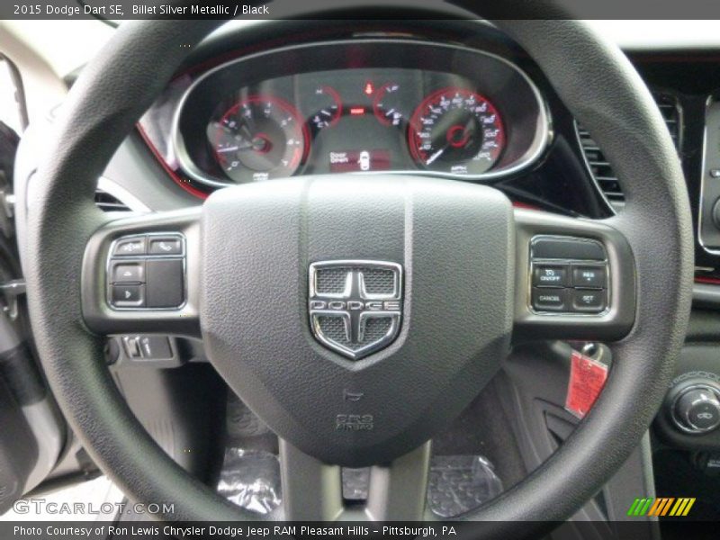 Billet Silver Metallic / Black 2015 Dodge Dart SE