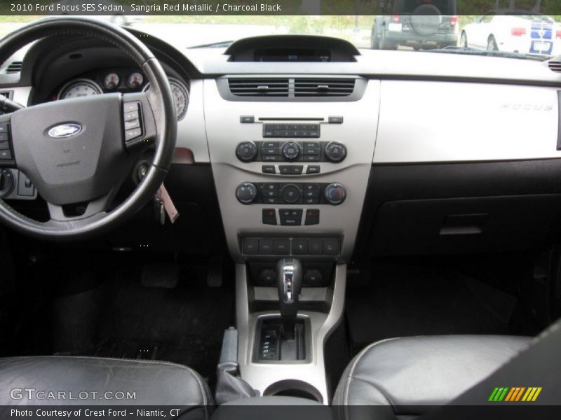 Sangria Red Metallic / Charcoal Black 2010 Ford Focus SES Sedan
