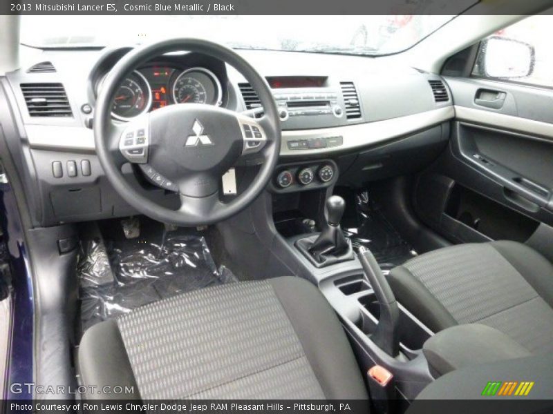 Cosmic Blue Metallic / Black 2013 Mitsubishi Lancer ES