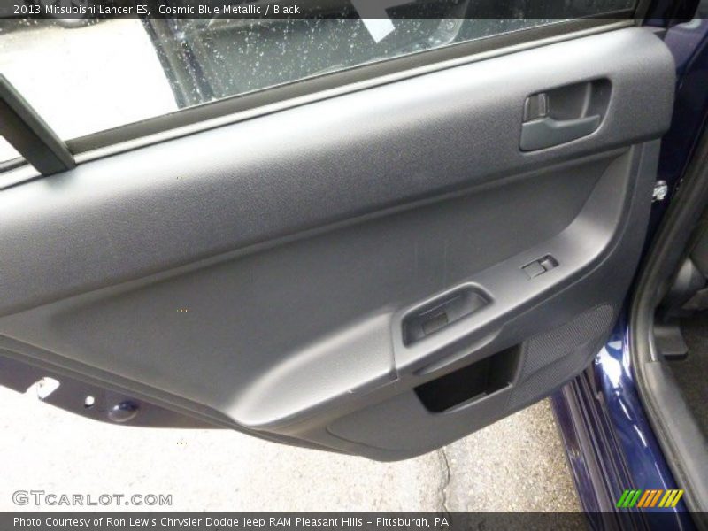 Cosmic Blue Metallic / Black 2013 Mitsubishi Lancer ES