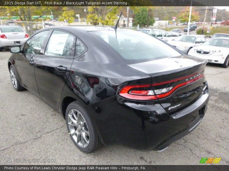 Pitch Black / Black/Light Tungsten Accent Stitching 2015 Dodge Dart SXT