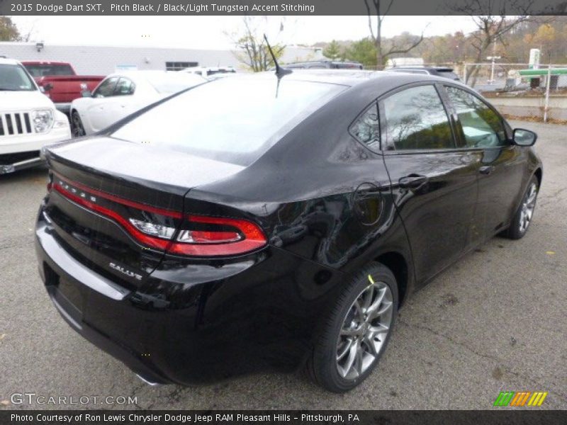 Pitch Black / Black/Light Tungsten Accent Stitching 2015 Dodge Dart SXT