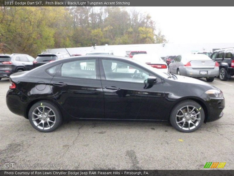 Pitch Black / Black/Light Tungsten Accent Stitching 2015 Dodge Dart SXT