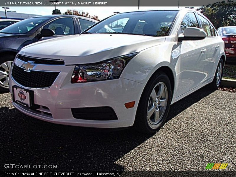 Summit White / Medium Titanium 2014 Chevrolet Cruze LT
