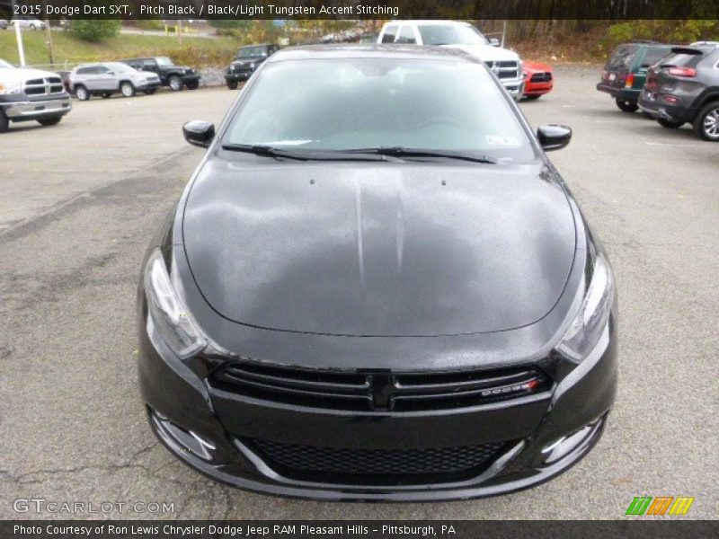 Pitch Black / Black/Light Tungsten Accent Stitching 2015 Dodge Dart SXT