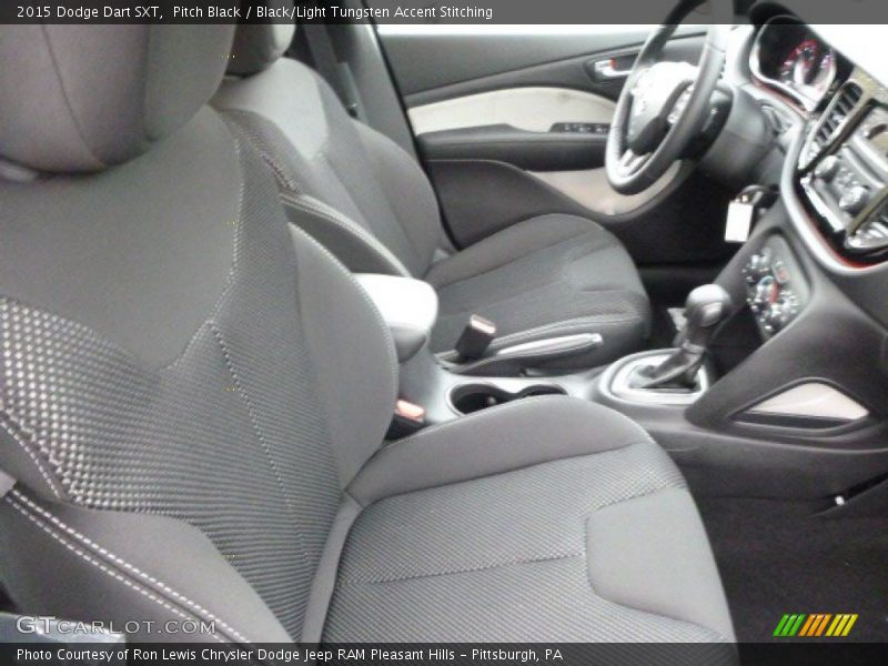 Pitch Black / Black/Light Tungsten Accent Stitching 2015 Dodge Dart SXT
