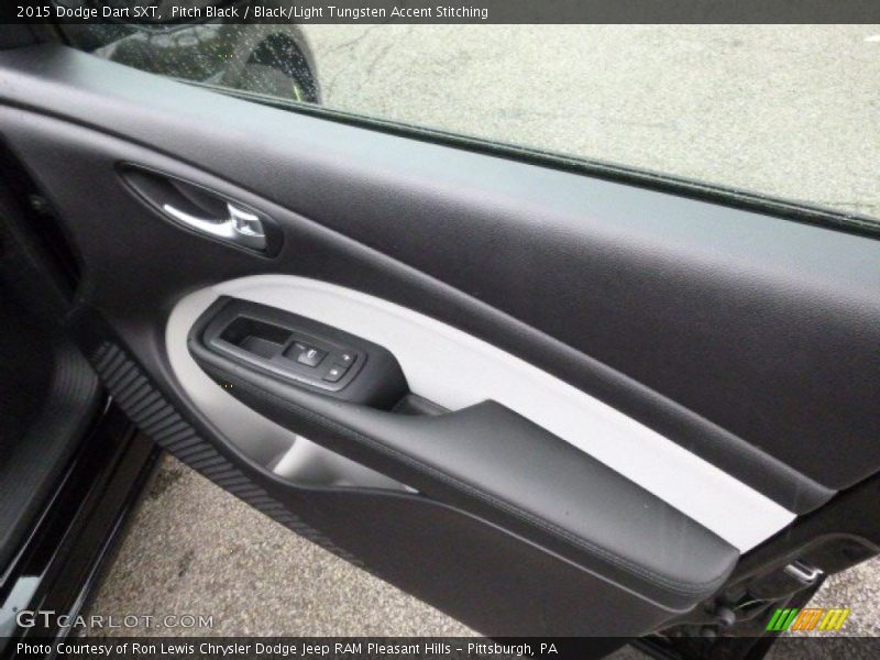 Pitch Black / Black/Light Tungsten Accent Stitching 2015 Dodge Dart SXT