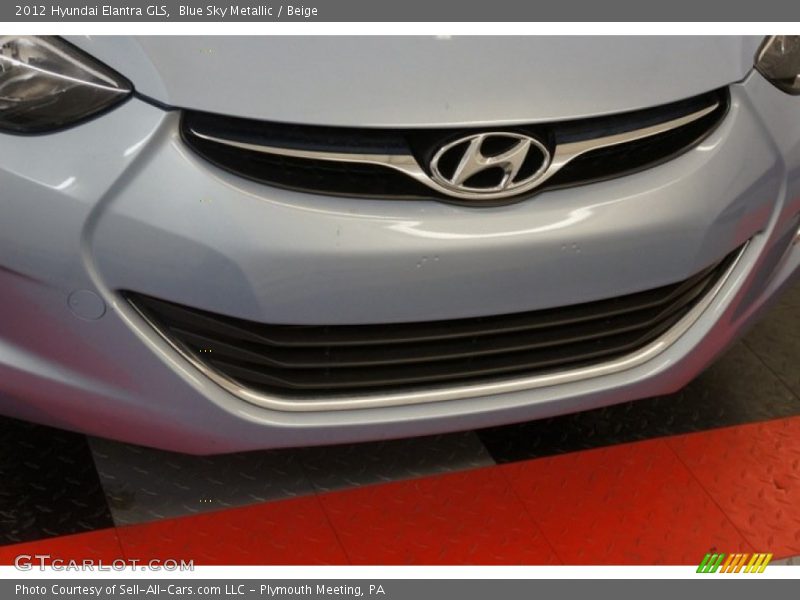 Blue Sky Metallic / Beige 2012 Hyundai Elantra GLS