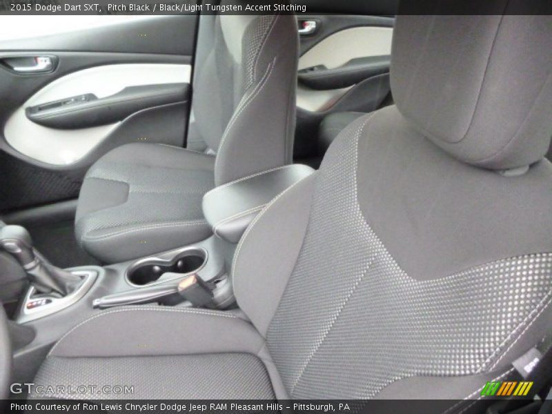 Pitch Black / Black/Light Tungsten Accent Stitching 2015 Dodge Dart SXT