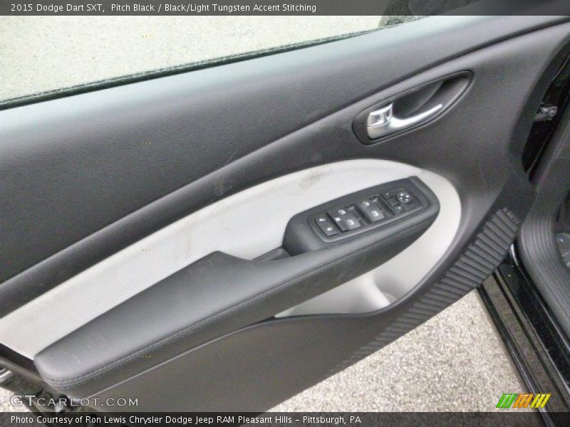 Pitch Black / Black/Light Tungsten Accent Stitching 2015 Dodge Dart SXT