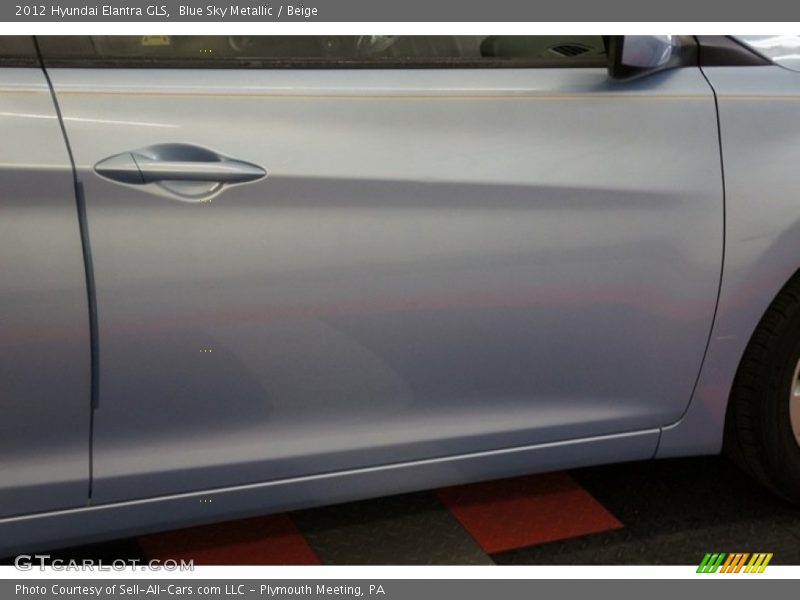 Blue Sky Metallic / Beige 2012 Hyundai Elantra GLS