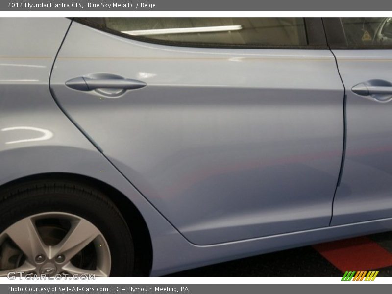 Blue Sky Metallic / Beige 2012 Hyundai Elantra GLS