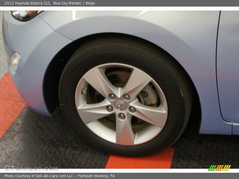 Blue Sky Metallic / Beige 2012 Hyundai Elantra GLS
