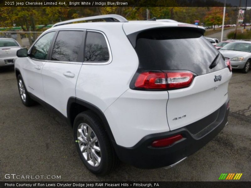 Bright White / Indigo Blue/Brown 2015 Jeep Cherokee Limited 4x4