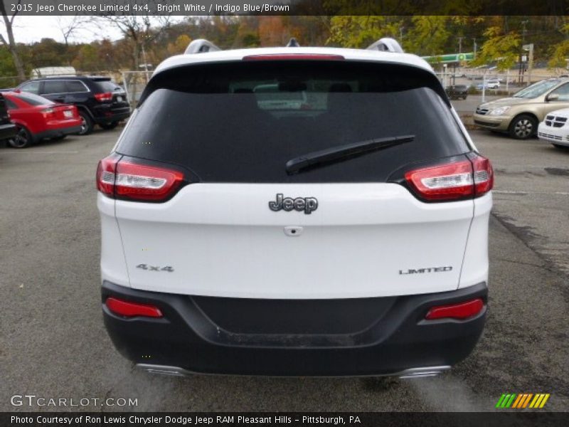 Bright White / Indigo Blue/Brown 2015 Jeep Cherokee Limited 4x4