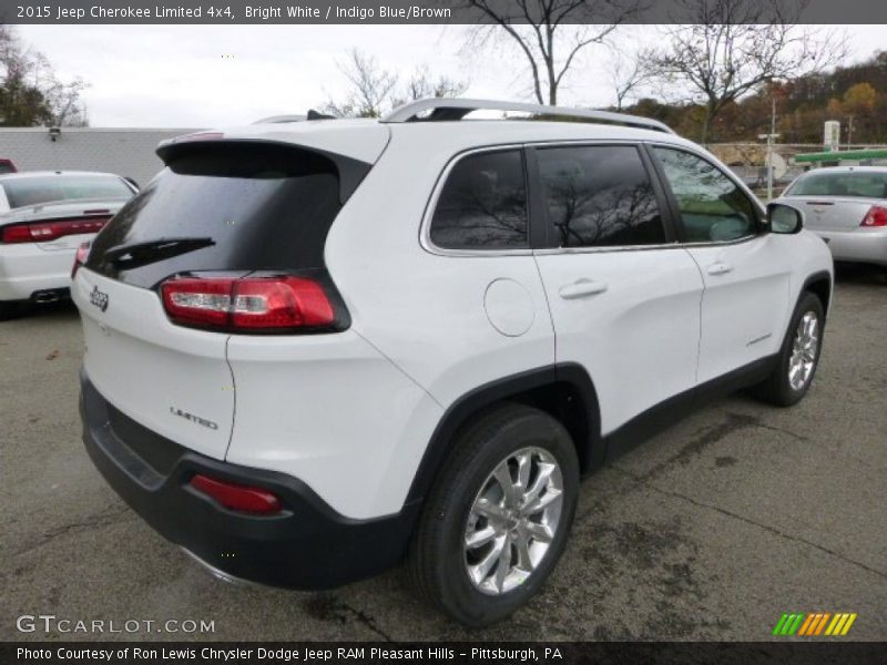 Bright White / Indigo Blue/Brown 2015 Jeep Cherokee Limited 4x4