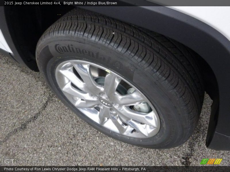 Bright White / Indigo Blue/Brown 2015 Jeep Cherokee Limited 4x4