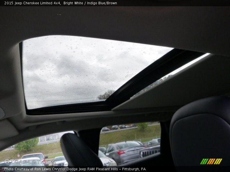 Bright White / Indigo Blue/Brown 2015 Jeep Cherokee Limited 4x4