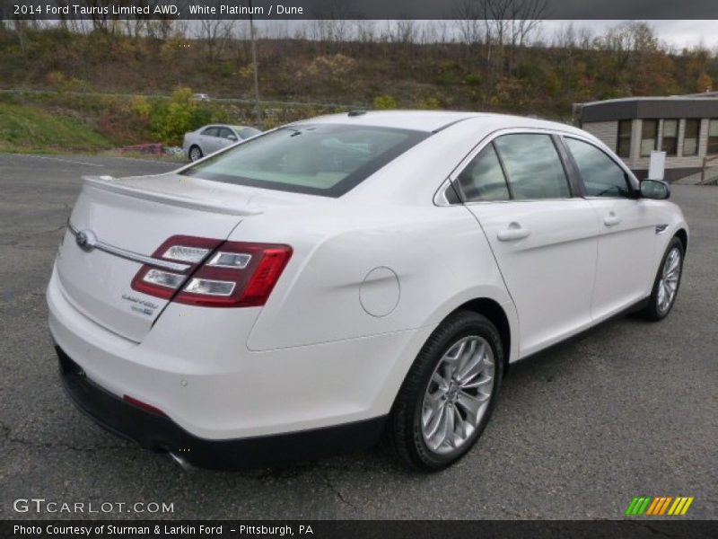 White Platinum / Dune 2014 Ford Taurus Limited AWD