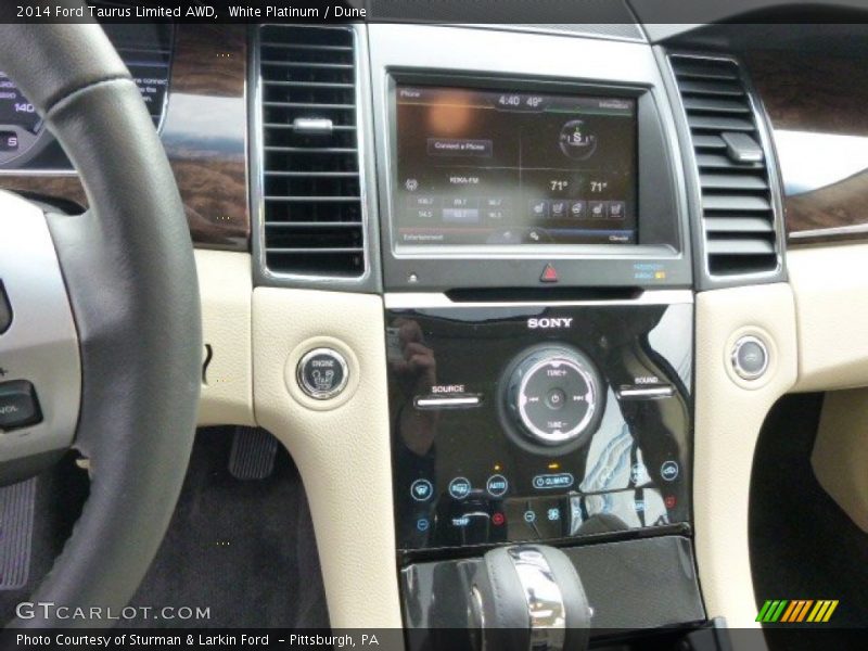 White Platinum / Dune 2014 Ford Taurus Limited AWD