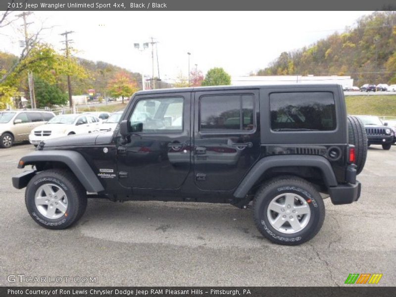 Black / Black 2015 Jeep Wrangler Unlimited Sport 4x4