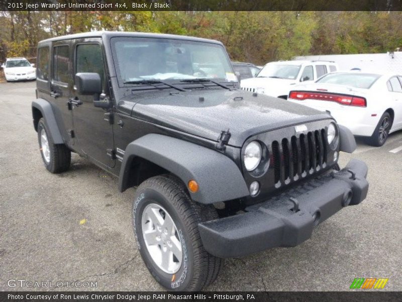 Black / Black 2015 Jeep Wrangler Unlimited Sport 4x4