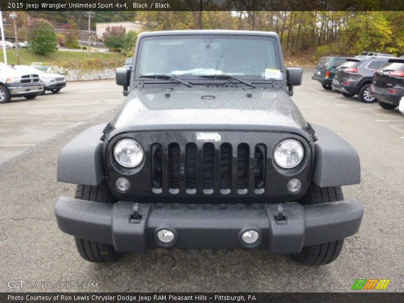 Black / Black 2015 Jeep Wrangler Unlimited Sport 4x4