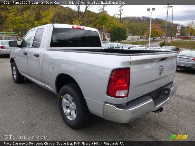 Bright Silver Metallic / Black/Diesel Gray 2014 Ram 1500 Tradesman Quad Cab 4x4