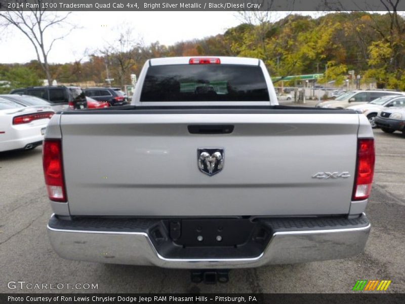 Bright Silver Metallic / Black/Diesel Gray 2014 Ram 1500 Tradesman Quad Cab 4x4