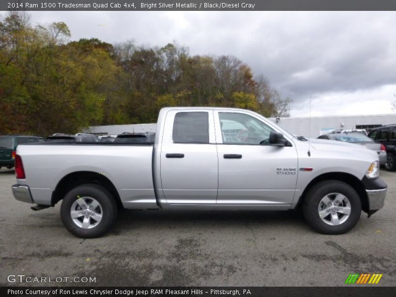 Bright Silver Metallic / Black/Diesel Gray 2014 Ram 1500 Tradesman Quad Cab 4x4