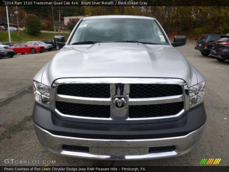 Bright Silver Metallic / Black/Diesel Gray 2014 Ram 1500 Tradesman Quad Cab 4x4