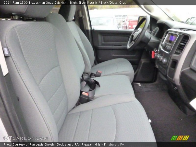 Bright Silver Metallic / Black/Diesel Gray 2014 Ram 1500 Tradesman Quad Cab 4x4