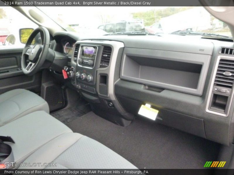Bright Silver Metallic / Black/Diesel Gray 2014 Ram 1500 Tradesman Quad Cab 4x4
